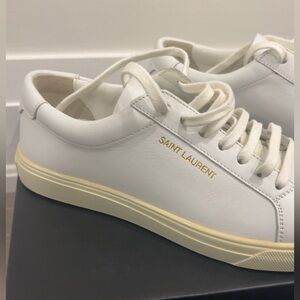 Saint Laurent Andy Low Top Sneakers – Optic White